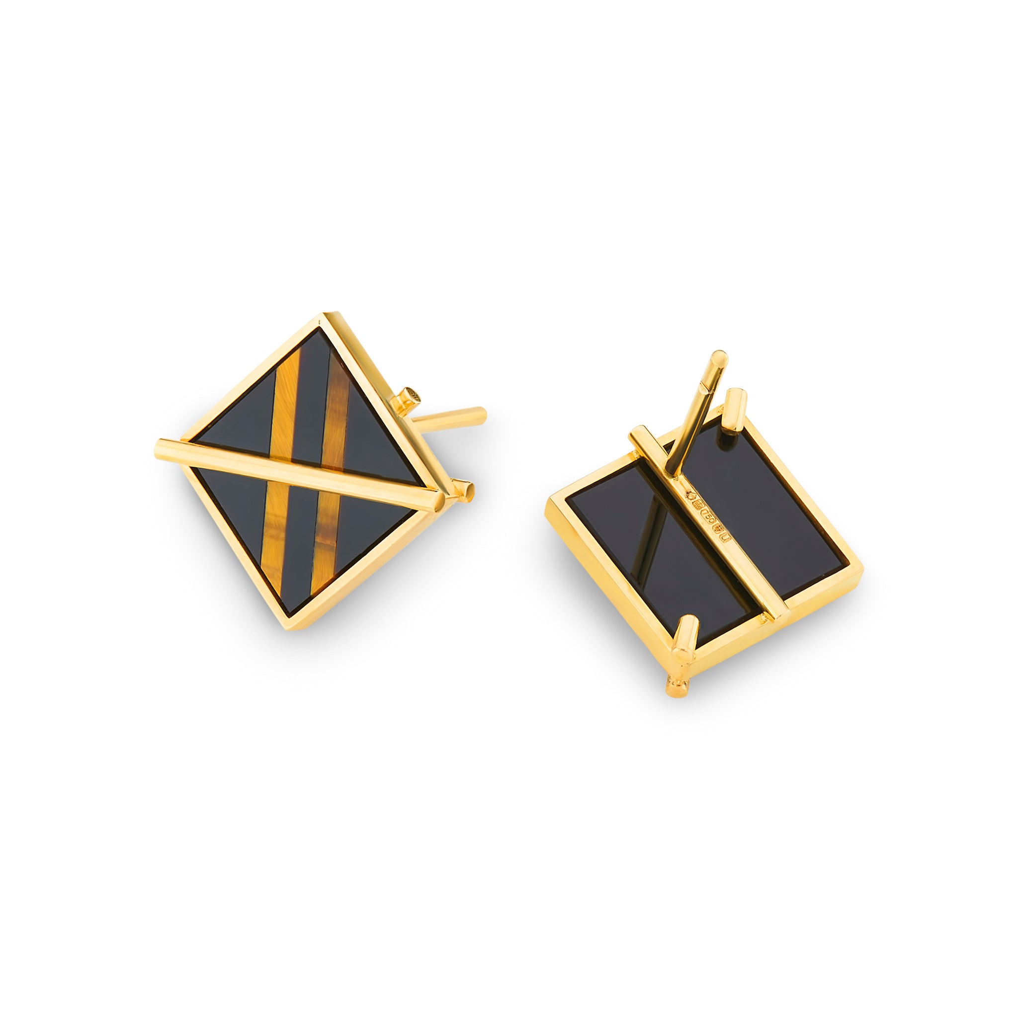 Cross Tiger Earrings