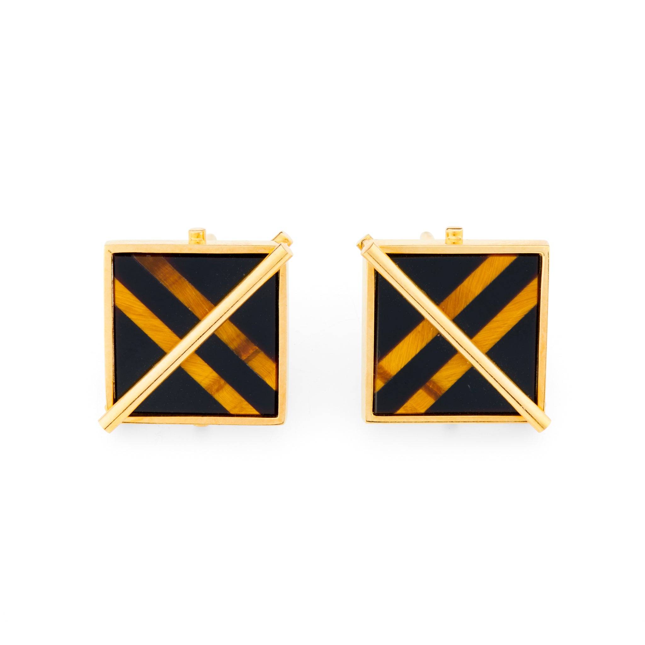 Cross Tiger Earrings